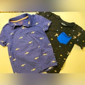 2 Little Boys T-Shirts in Size XS 4/5 Boy Clothes